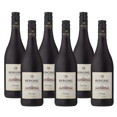 Case of 6 Bergsig Estate Pinotage 75cl Red Wine